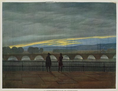 August Bridge in Dresden by Caspar David Friedrich